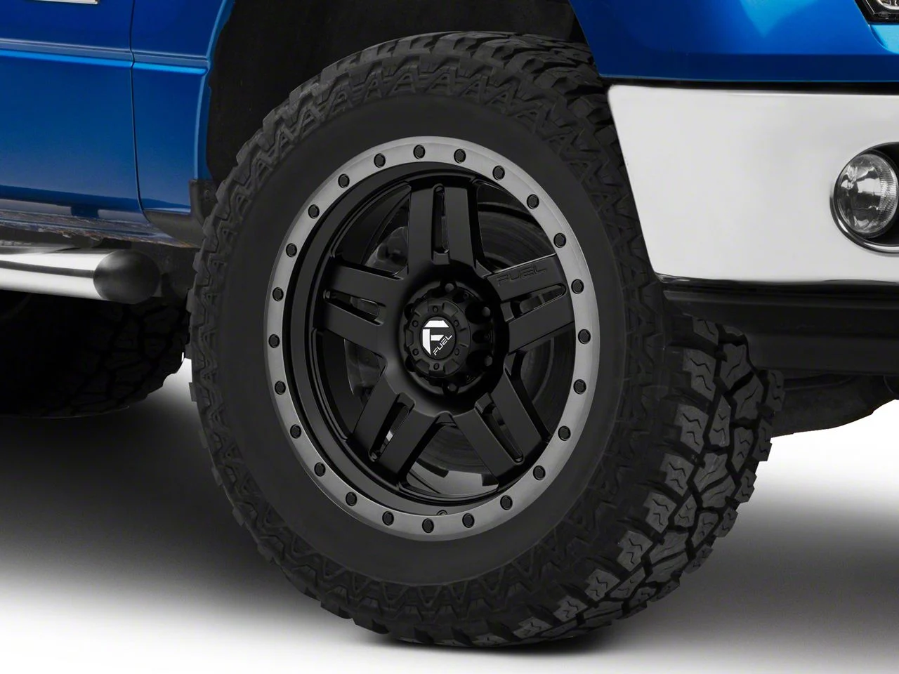 Fuel Wheels Anza Matte Black with Anthracite Ring 6-Lug Wheel; 20x9; 1mm Offset (09-14 F-150)
