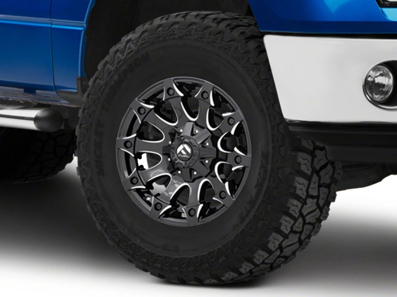 Fuel Wheels Battle Axe Gloss Black Milled 6-Lug Wheel; 18x9; 20mm Offset (09-14 F-150)