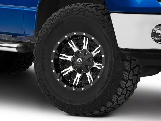 Fuel Wheels NUTZ Matte Black Machined 6-Lug Wheel; 17x9; 1mm Offset (09-14 F-150)