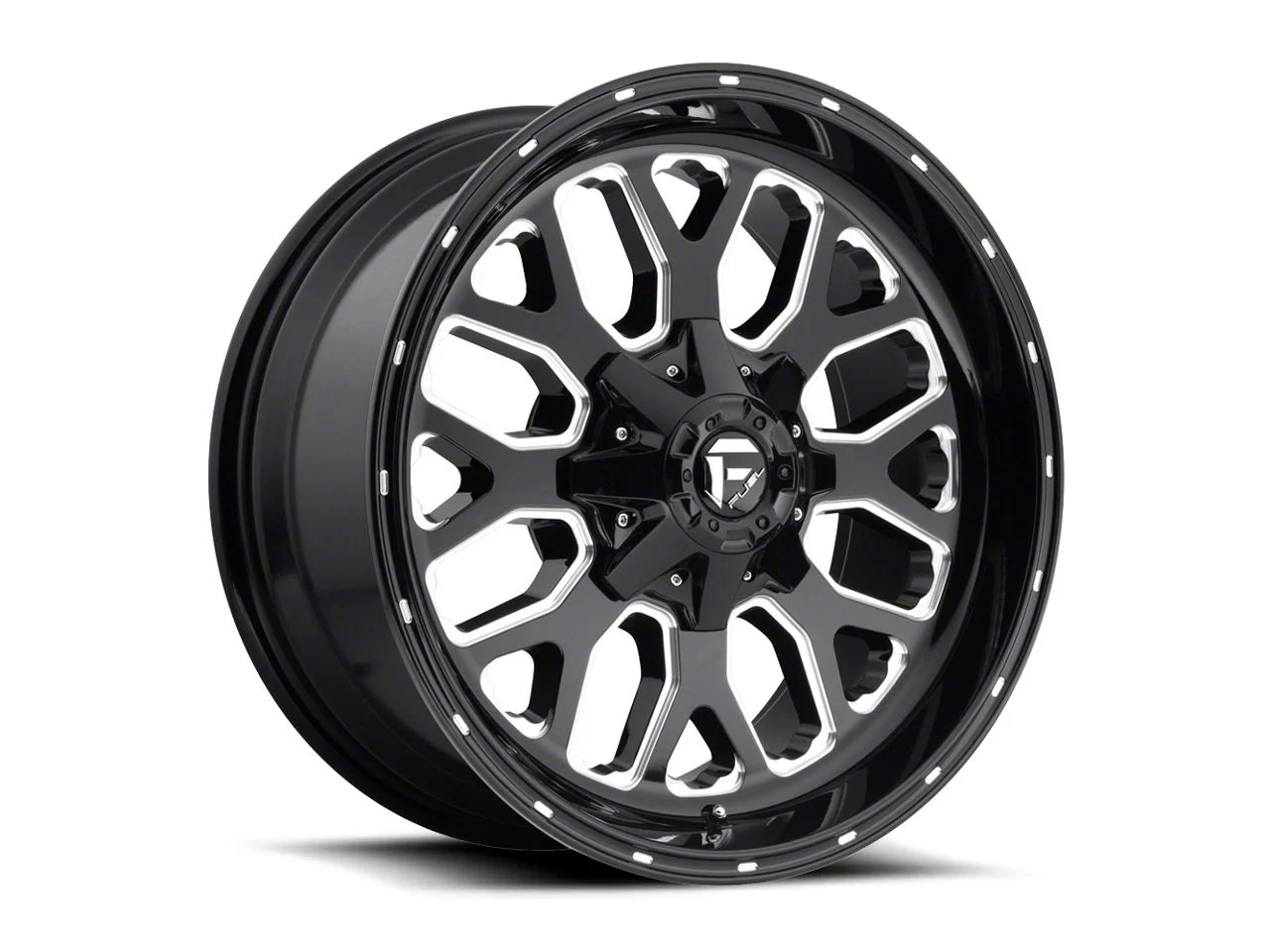 Fuel Wheels Titan Gloss Black Milled 6-Lug Wheel; 20x9; 20mm Offset (09-14 F-150)