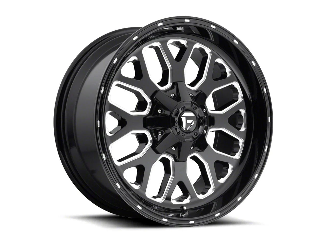 Fuel Wheels Titan Gloss Black Milled 6-Lug Wheel; 18x9; 1mm Offset (09-14 F-150)