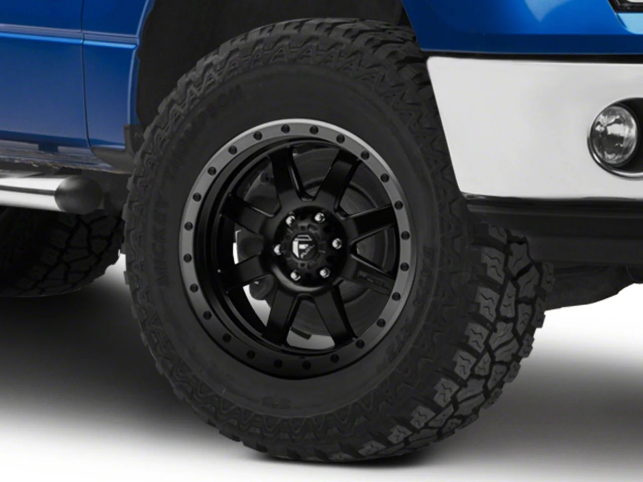 Fuel Wheels Trophy Matte Black with Anthracite Ring 6-Lug Wheel; 20x9; 1mm Offset (09-14 F-150)