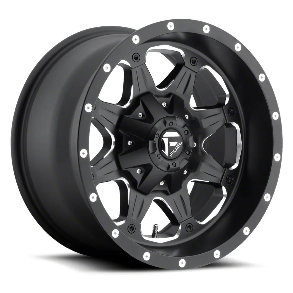 Fuel Wheels Boost Matte Black Milled 8-Lug Wheel; 20x9; 1mm Offset (11-16 F-350 Super Duty SRW)
