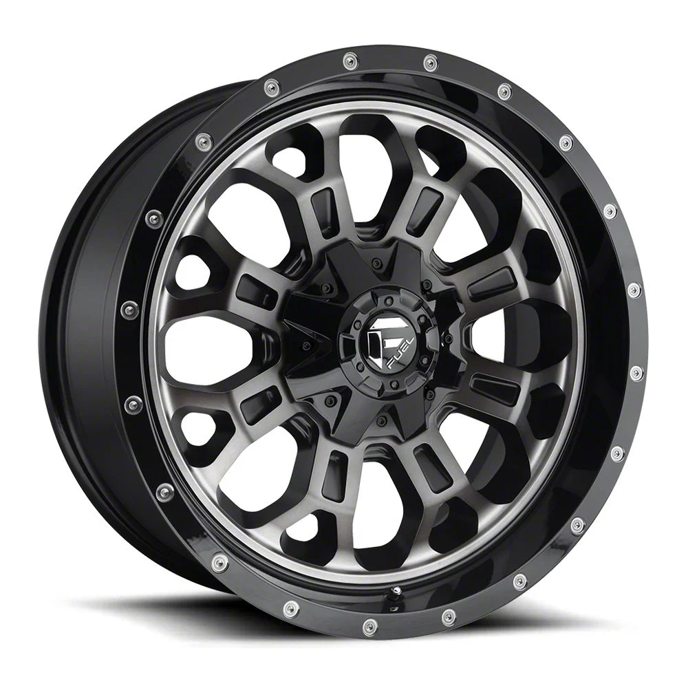 Fuel Wheels Crush Matte Black Machined 8-Lug Wheel; 20x10; -18mm Offset (11-16 F-350 Super Duty SRW)