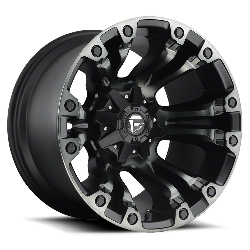 Fuel Wheels Vapor Matte Black Machined 8-Lug Wheel; 20x10; -18mm Offset (11-16 F-350 Super Duty SRW)