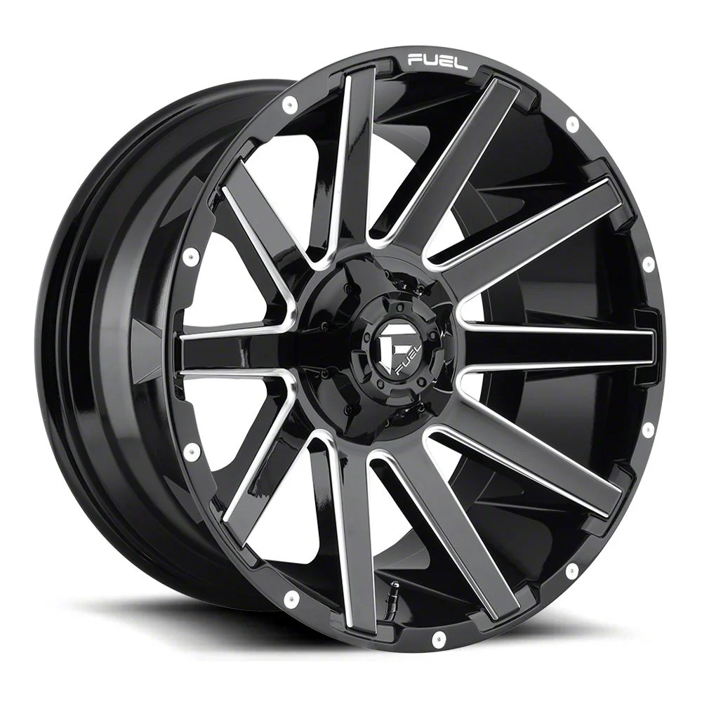 Fuel Wheels Contra Gloss Black Milled 8-Lug Wheel; 20x10; -18mm Offset (11-16 F-250 Super Duty)
