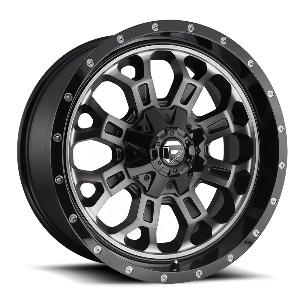 Fuel Wheels Crush Matte Black Machined 8-Lug Wheel; 20x10; -18mm Offset (11-16 F-250 Super Duty)
