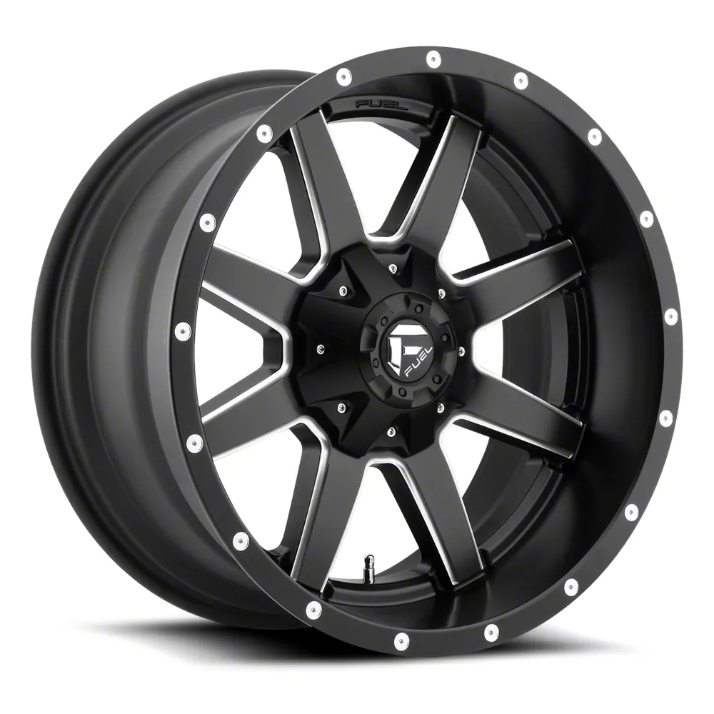 Fuel Wheels Maverick Matte Black Milled 8-Lug Wheel; 20x12; -44mm Offset (11-16 F-250 Super Duty)