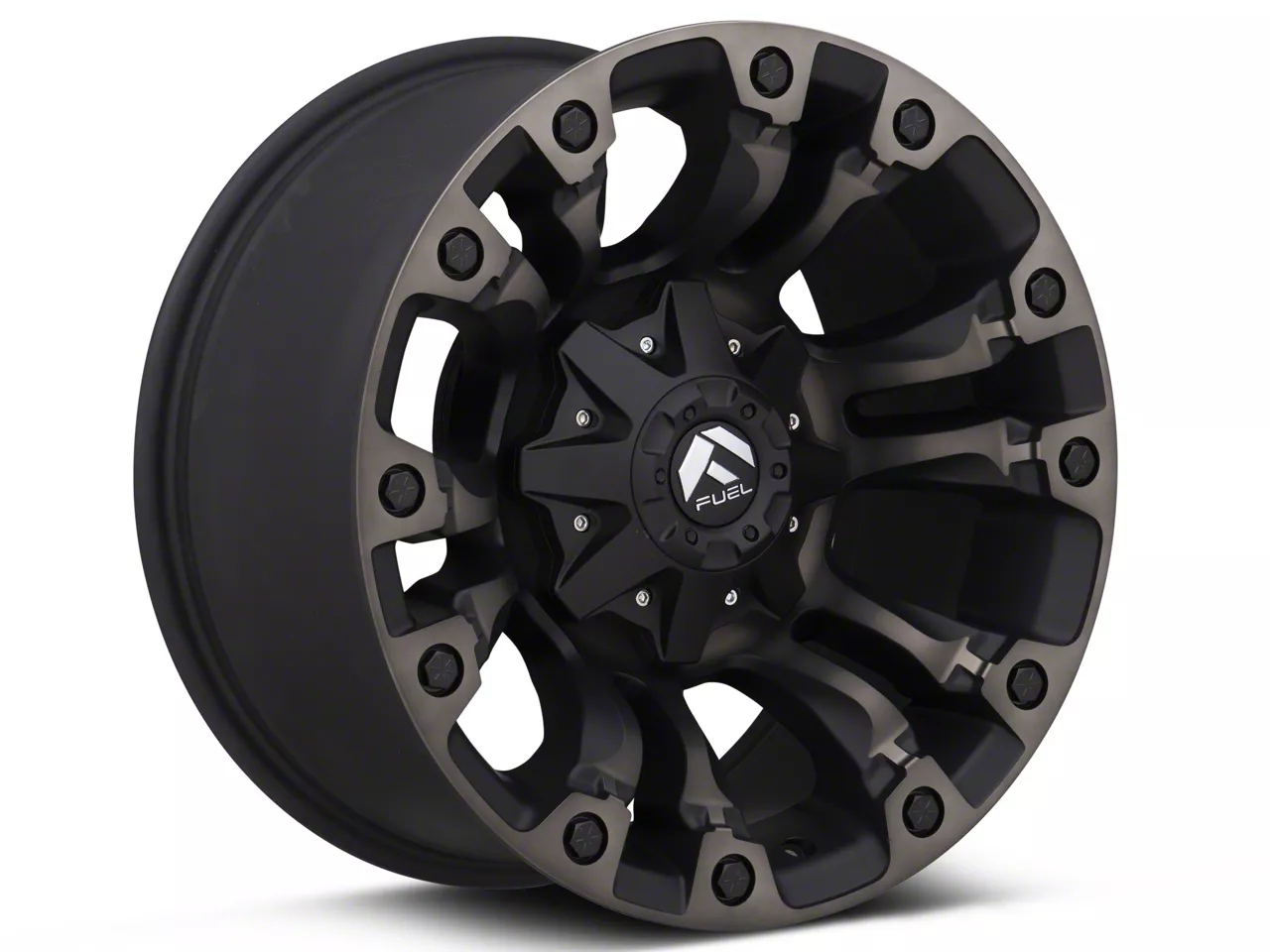 Fuel Wheels Vapor Matte Black Machined 8-Lug Wheel; 18x9; -12mm Offset (11-16 F-250 Super Duty)