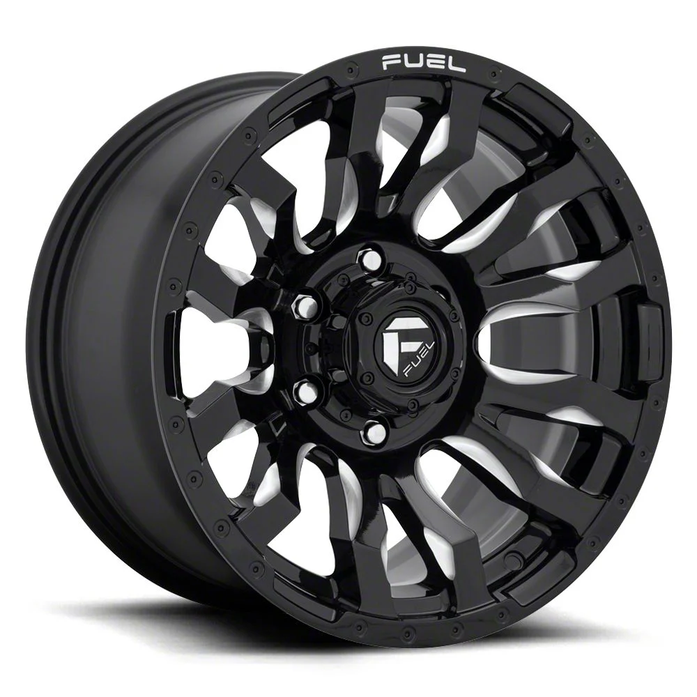 Fuel Wheels Blitz Gloss Black Milled 8-Lug Wheel; 17x9; 1mm Offset (11-16 F-350 Super Duty SRW)
