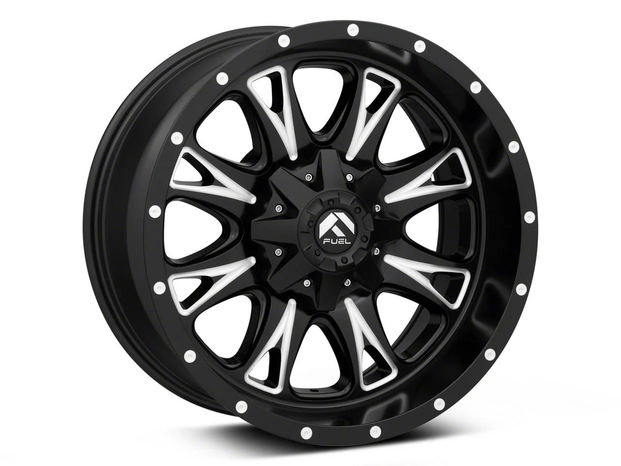 Fuel Wheels Throttle Matte Black Milled 8-Lug Wheel; 20x10; -12mm Offset (11-16 F-350 Super Duty SRW)