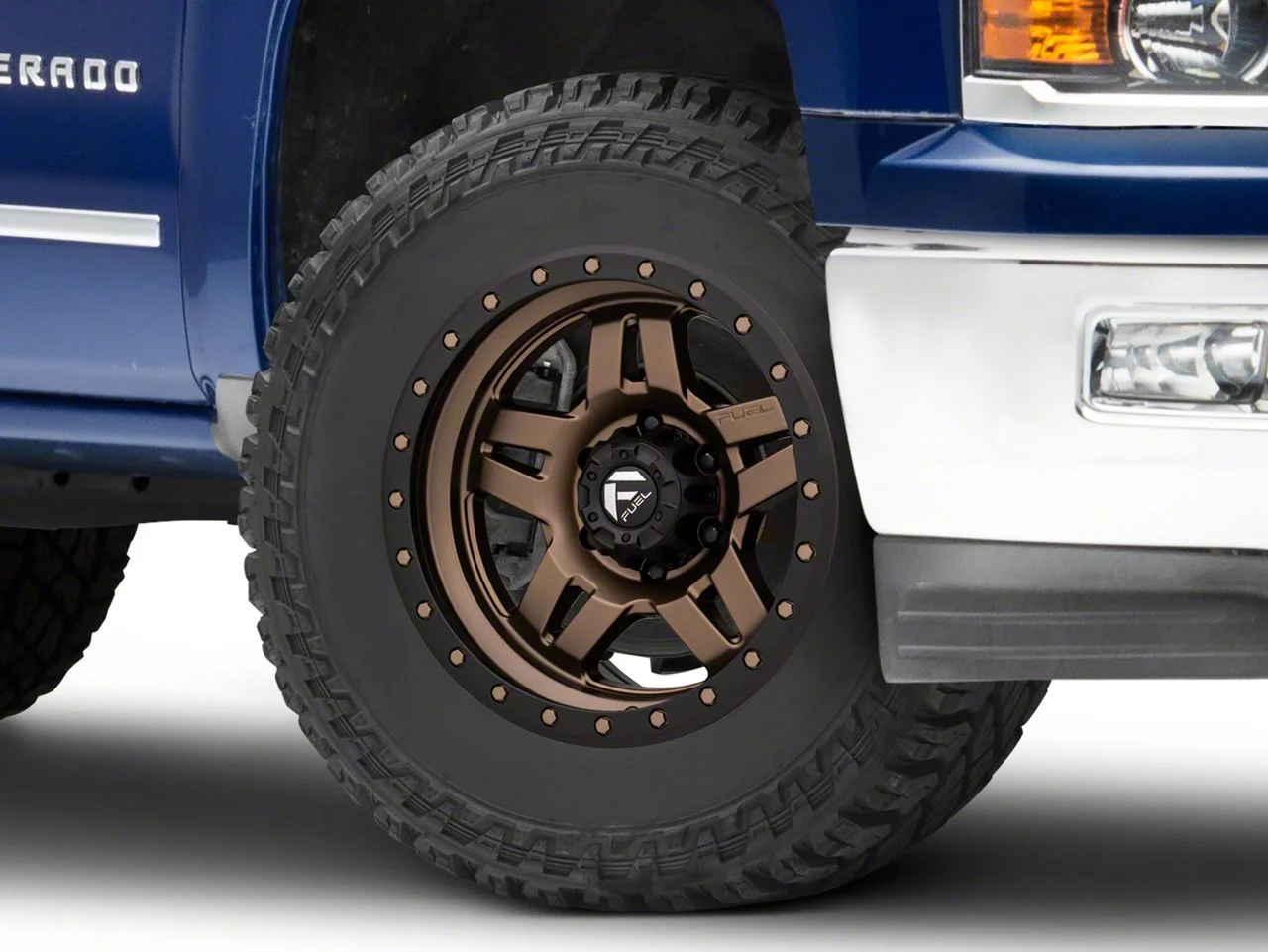 Fuel Wheels Anza Matte Bronze with Black Ring 6-Lug Wheel; 18x9; 1mm Offset (14-18 Silverado 1500)