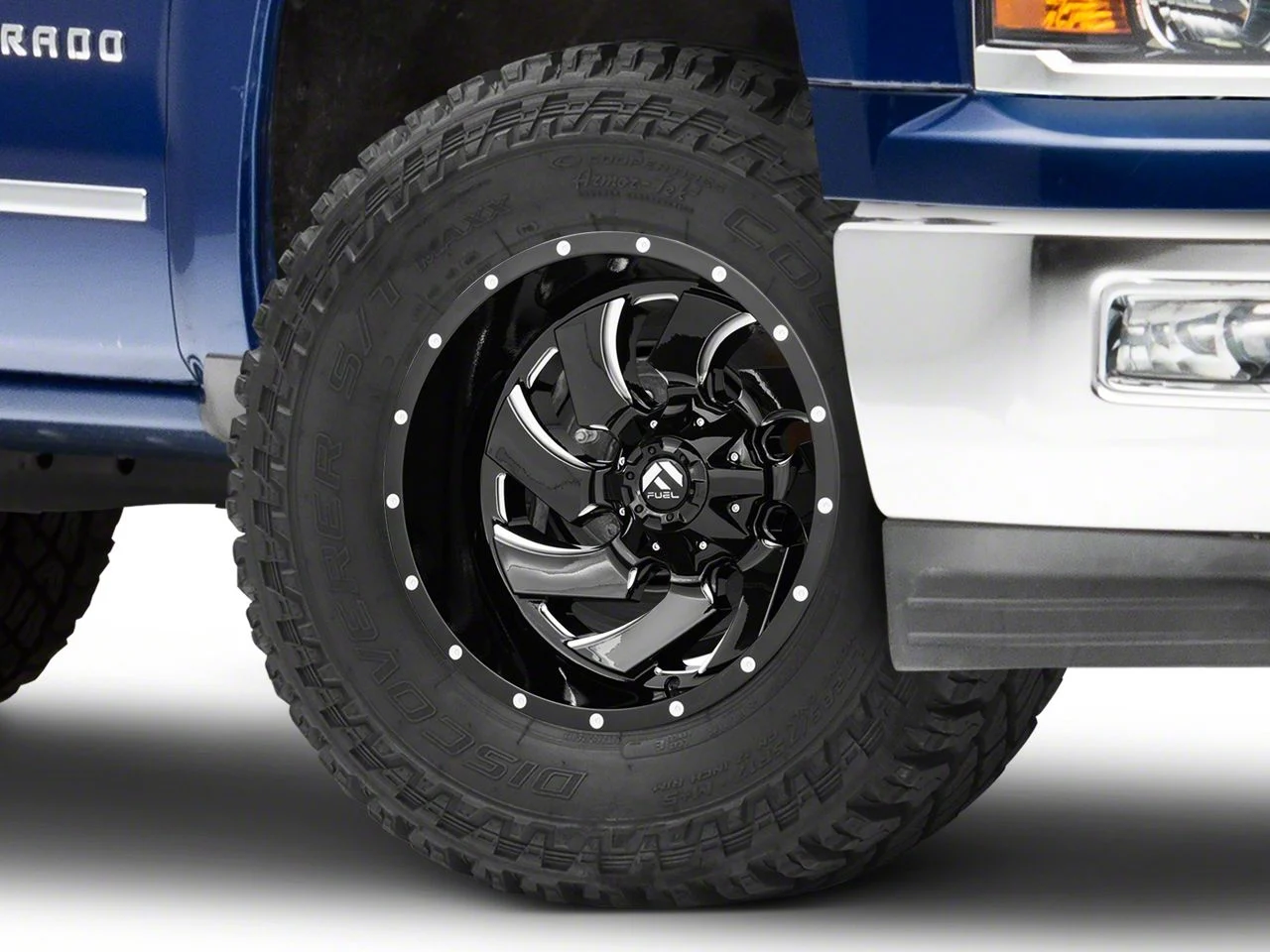 Fuel Wheels Cleaver Gloss Black Milled 6-Lug Wheel; 18x9; 1mm Offset (14-18 Silverado 1500)
