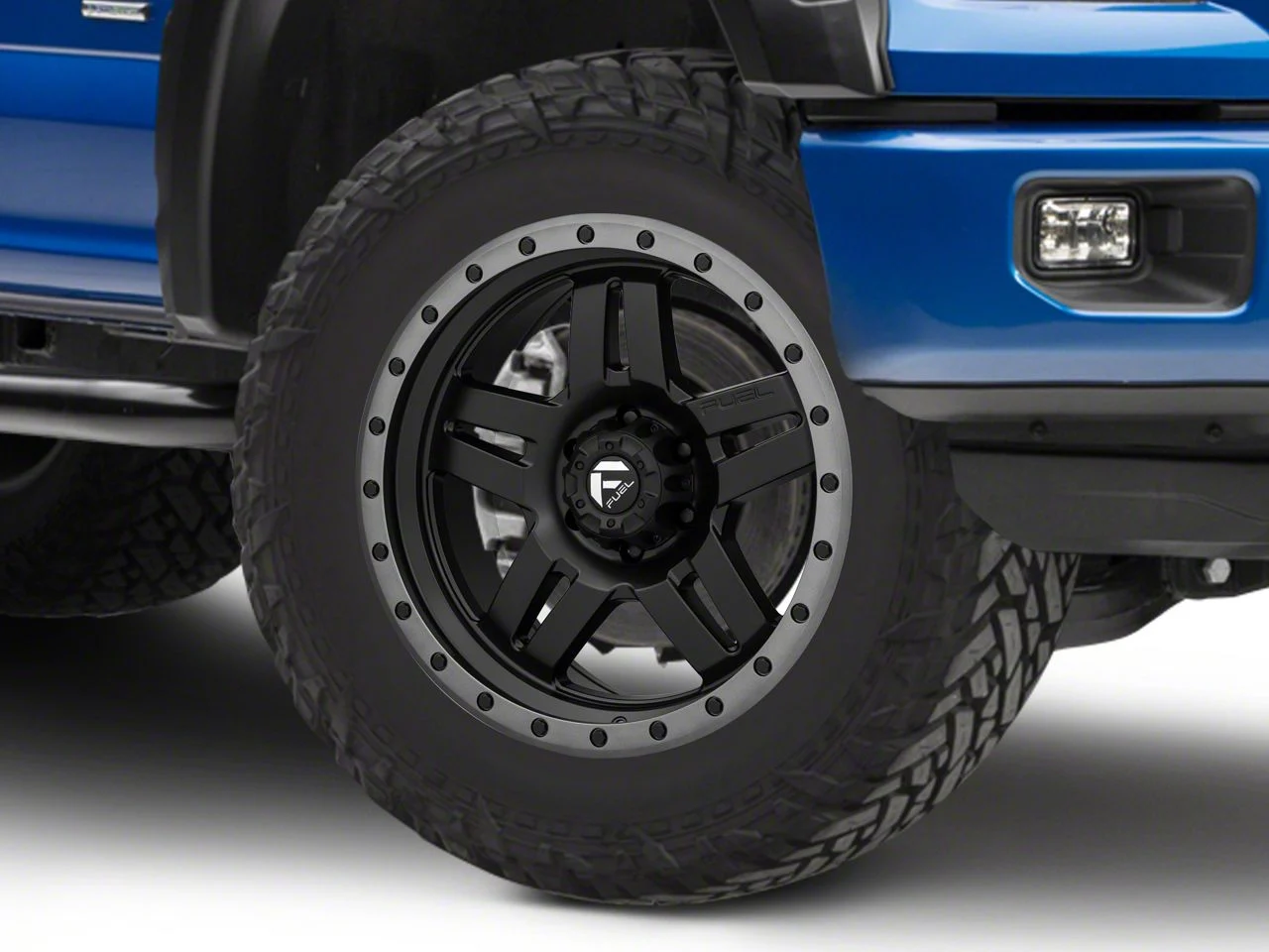 Fuel Wheels Anza Matte Black with Anthracite Ring 6-Lug Wheel; 20x9; 1mm Offset (15-20 F-150)