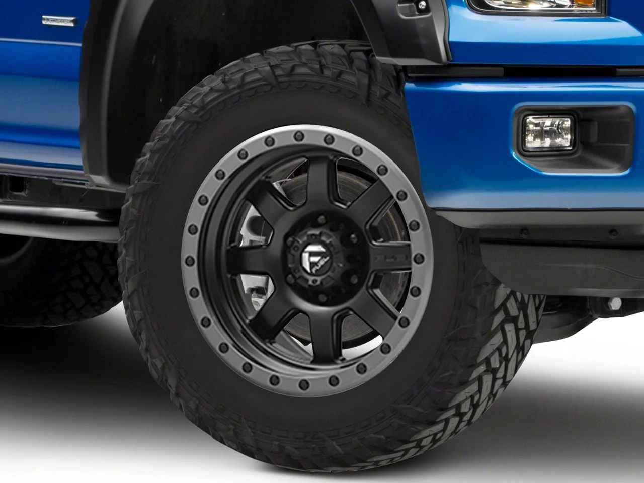 Fuel Wheels Trophy Matte Black with Anthracite Ring 6-Lug Wheel; 20x9; 1mm Offset (15-20 F-150)