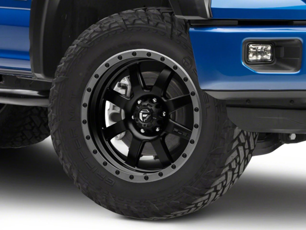 Fuel Wheels Trophy Matte Black with Anthracite Ring 6-Lug Wheel; 20x9; 20mm Offset (15-20 F-150)
