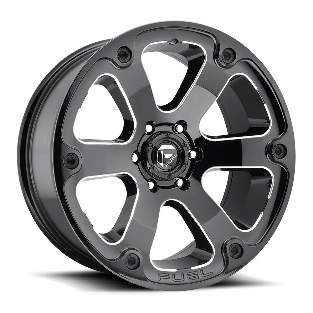 Fuel Wheels Hardline Gloss Black and Red 8-Lug Wheel; 20x12; -44mm Offset (17-22 F-250 Super Duty)