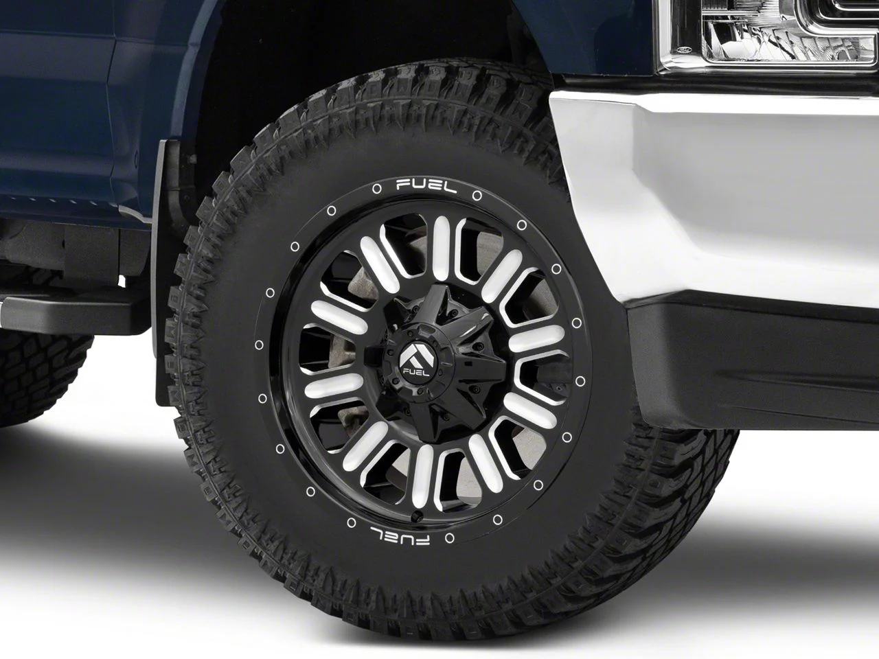 Fuel Wheels Hardline Gloss Black Milled 8-Lug Wheel; 20x10; -18mm Offset (17-22 F-250 Super Duty)