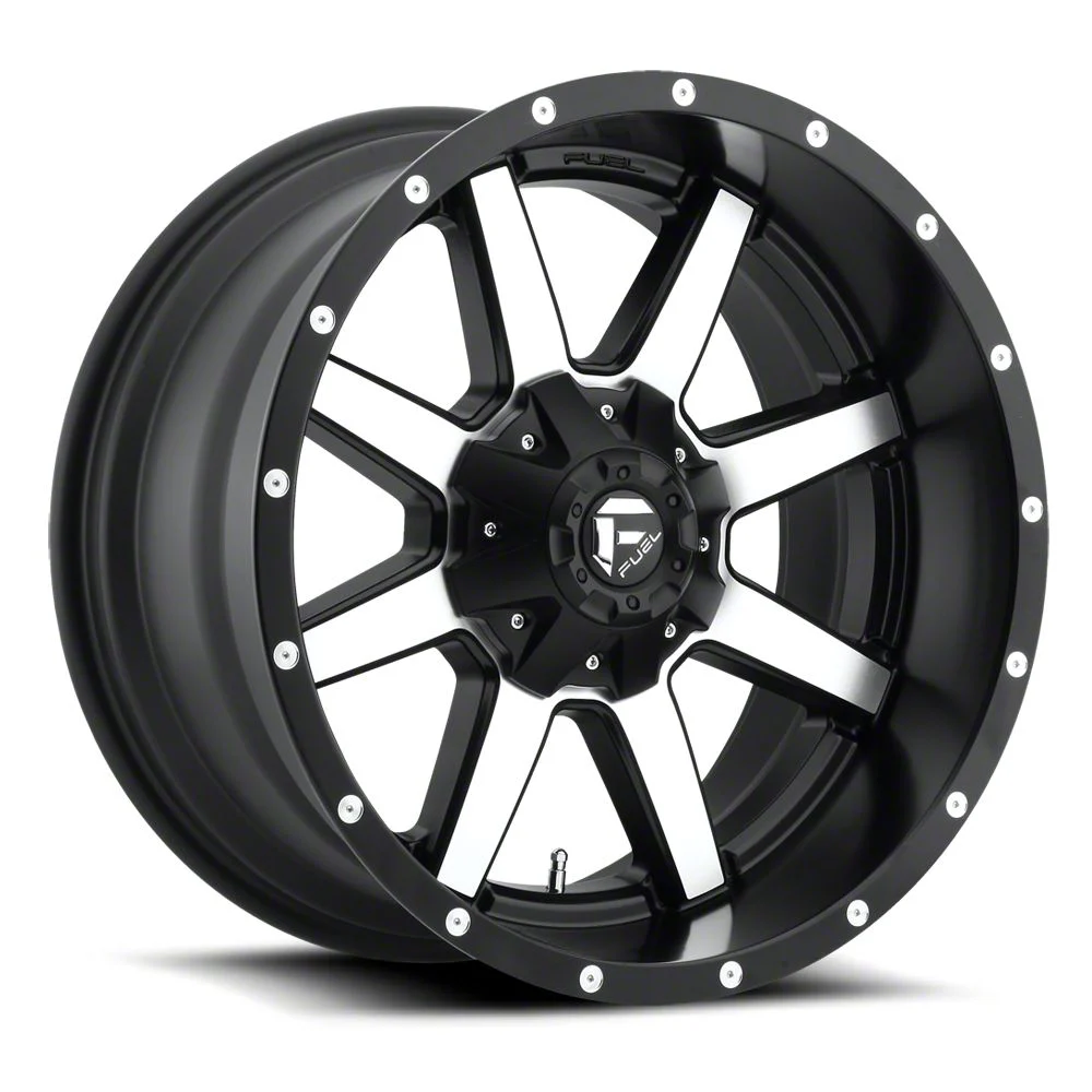 Fuel Wheels Maverick Matte Black Machined 8-Lug Wheel; 20x9; 1mm Offset (17-22 F-250 Super Duty)