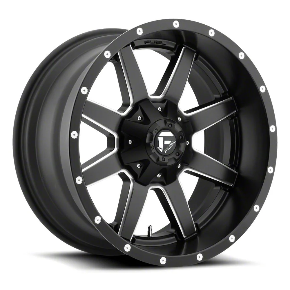 Fuel Wheels Maverick Matte Black Milled 8-Lug Wheel; 20x12; -44mm Offset (17-22 F-250 Super Duty)