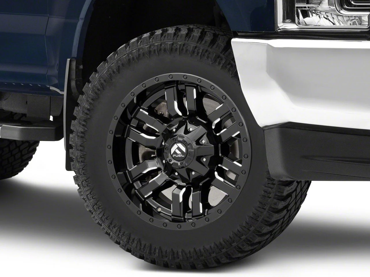 Fuel Wheels Sledge Gloss Black Milled 8-Lug Wheel; 20x9; 1mm Offset (17-22 F-250 Super Duty)