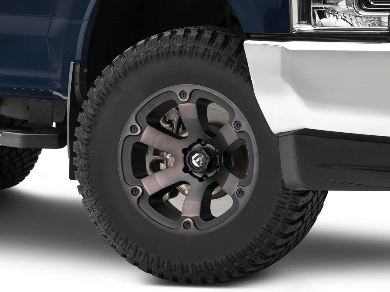 Fuel Wheels Beast Matte Black Machined 8-Lug Wheel; 18x9; 1mm Offset (17-22 F-350 Super Duty SRW)