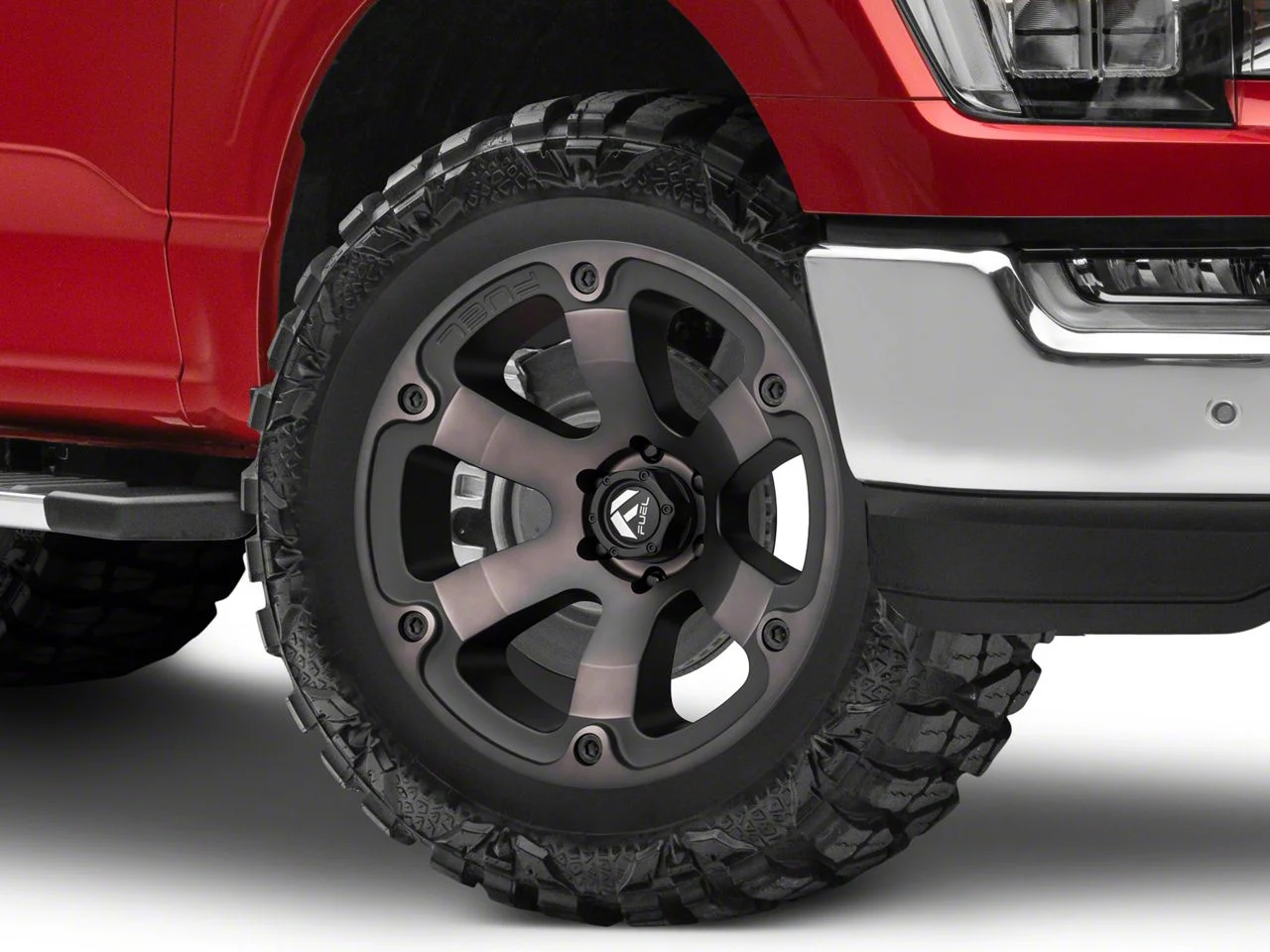 Fuel Wheels Beast Matte Black Machined 6-Lug Wheel; 20x10; -18mm Offset (21-26 F-150)