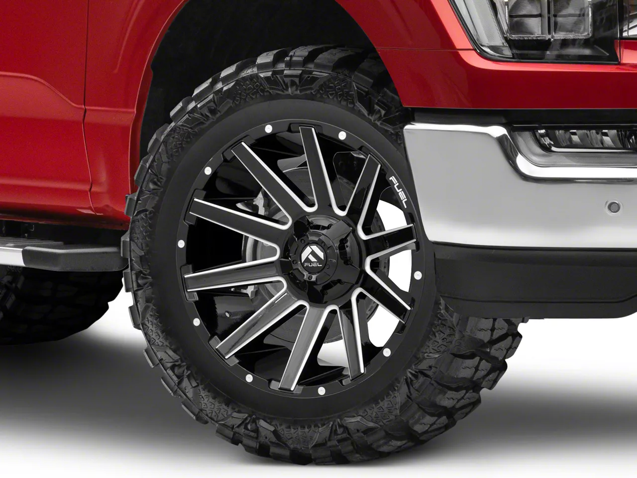 Fuel Wheels Contra Gloss Black Milled 6-Lug Wheel; 20x10; -19mm Offset (21-26 F-150)