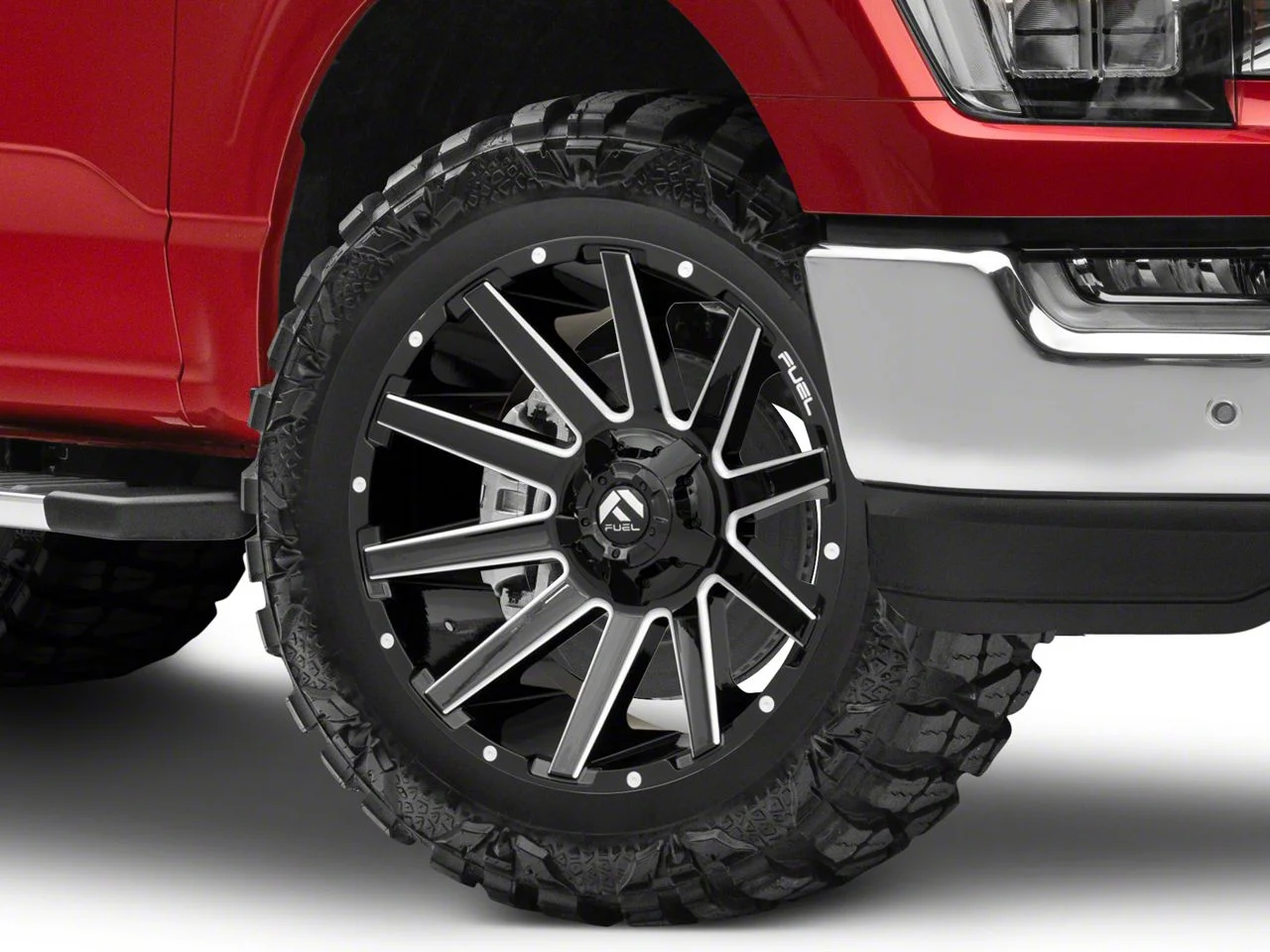Fuel Wheels Contra Gloss Black Milled 6-Lug Wheel; 20x9; 2mm Offset (21-26 F-150)