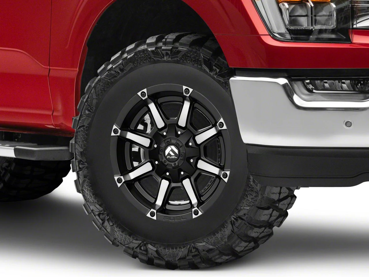 Fuel Wheels Coupler Matte Black Machined 6-Lug Wheel; 17x9; -12mm Offset (21-26 F-150)