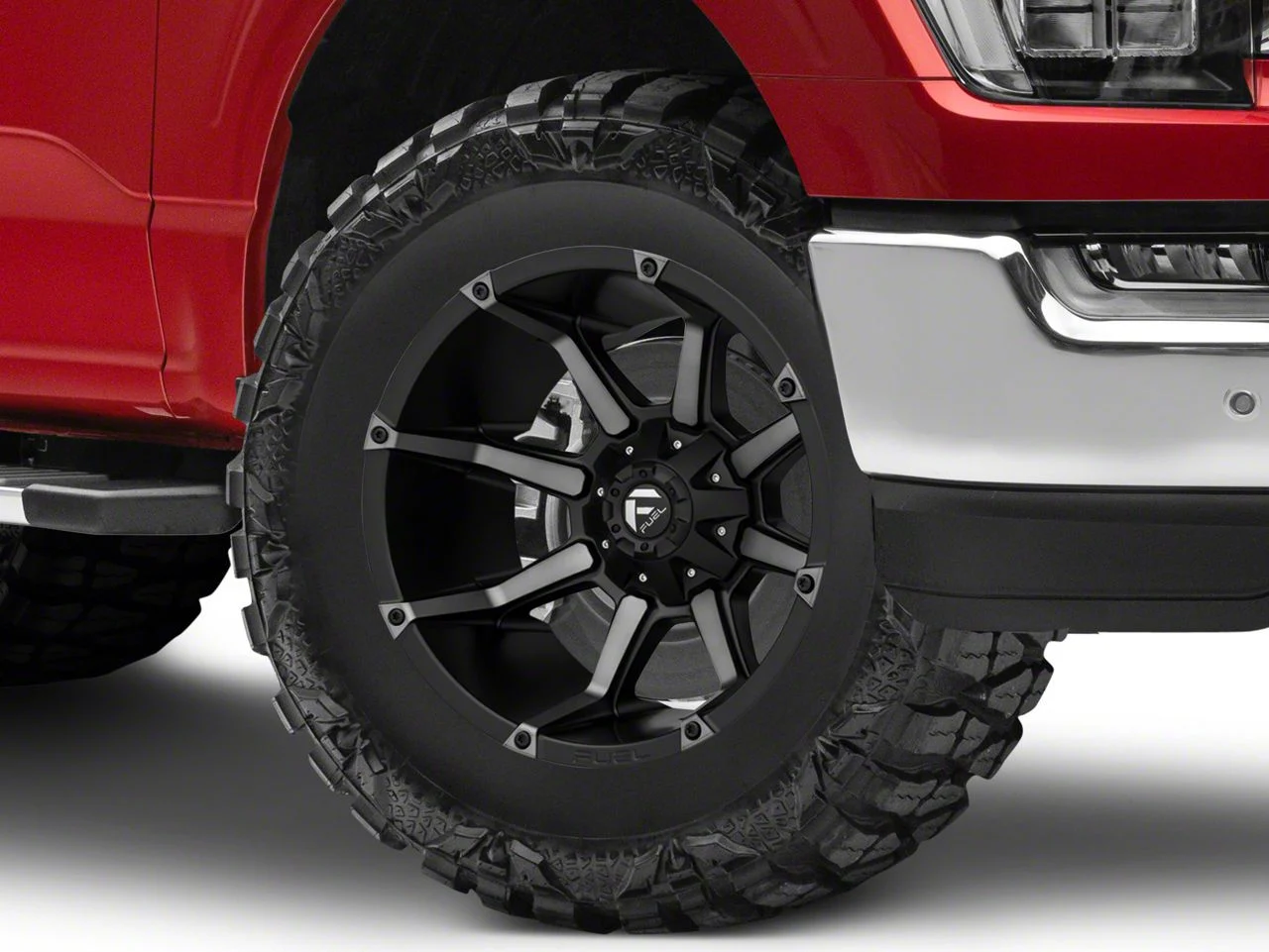 Fuel Wheels Coupler Matte Black Machined 6-Lug Wheel; 18x9; -12mm Offset (21-26 F-150)