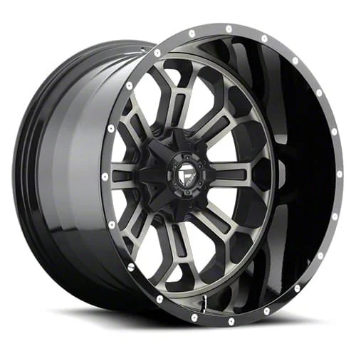 Fuel Wheels Crush Matte Black Machined 6-Lug Wheel; 22x14; -70mm Offset (21-26 F-150)