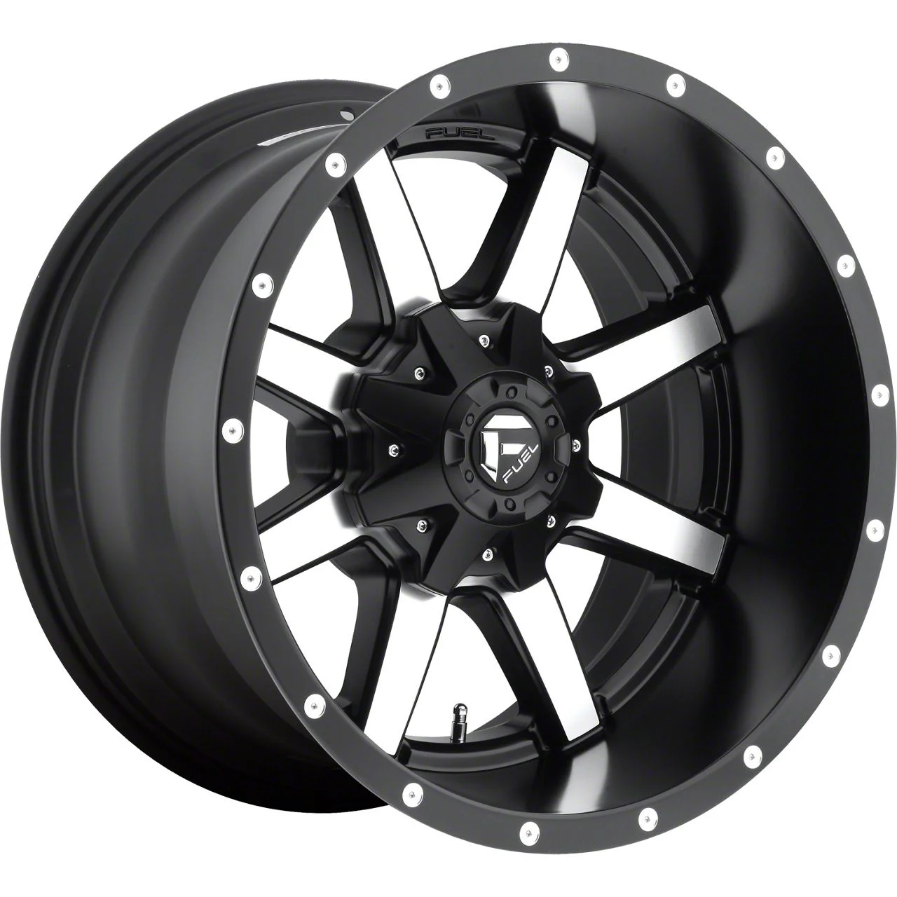 Fuel Wheels Maverick Matte Black Machined 6-Lug Wheel; 20x12; -44mm Offset (21-26 F-150)