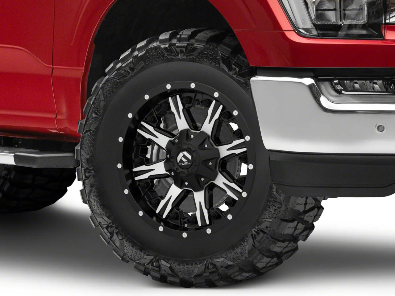 Fuel Wheels NUTZ Matte Black Machined 6-Lug Wheel; 18x9; 1mm Offset (21-26 F-150)