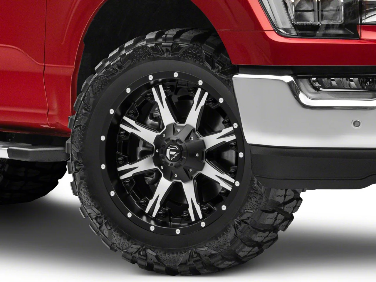 Fuel Wheels NUTZ Matte Black Machined 6-Lug Wheel; 20x9; 20mm Offset (21-26 F-150)
