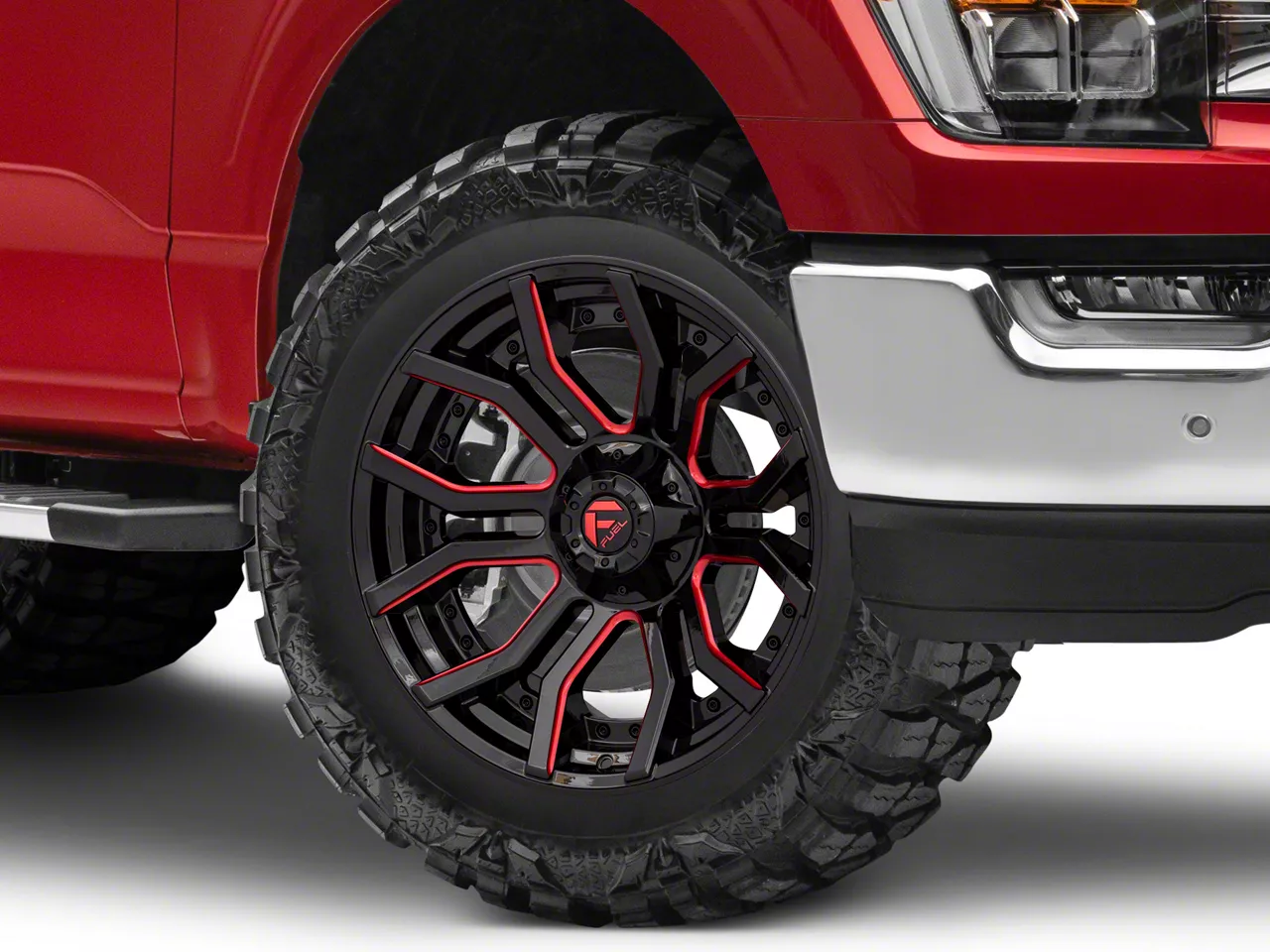 Fuel Wheels Rage Gloss Black Red Tinted 6-Lug Wheel; 20x10; -18mm Offset (21-26 F-150)