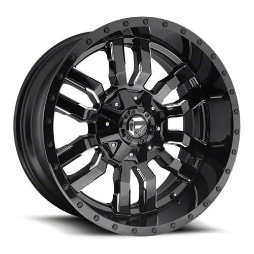 Fuel Wheels Sledge Gloss Black Milled 6-Lug Wheel; 24x14; -75mm Offset (21-26 F-150)