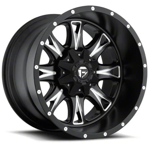 Fuel Wheels Throttle Matte Black Milled 6-Lug Wheel; 22x14; -76mm Offset (21-26 F-150)