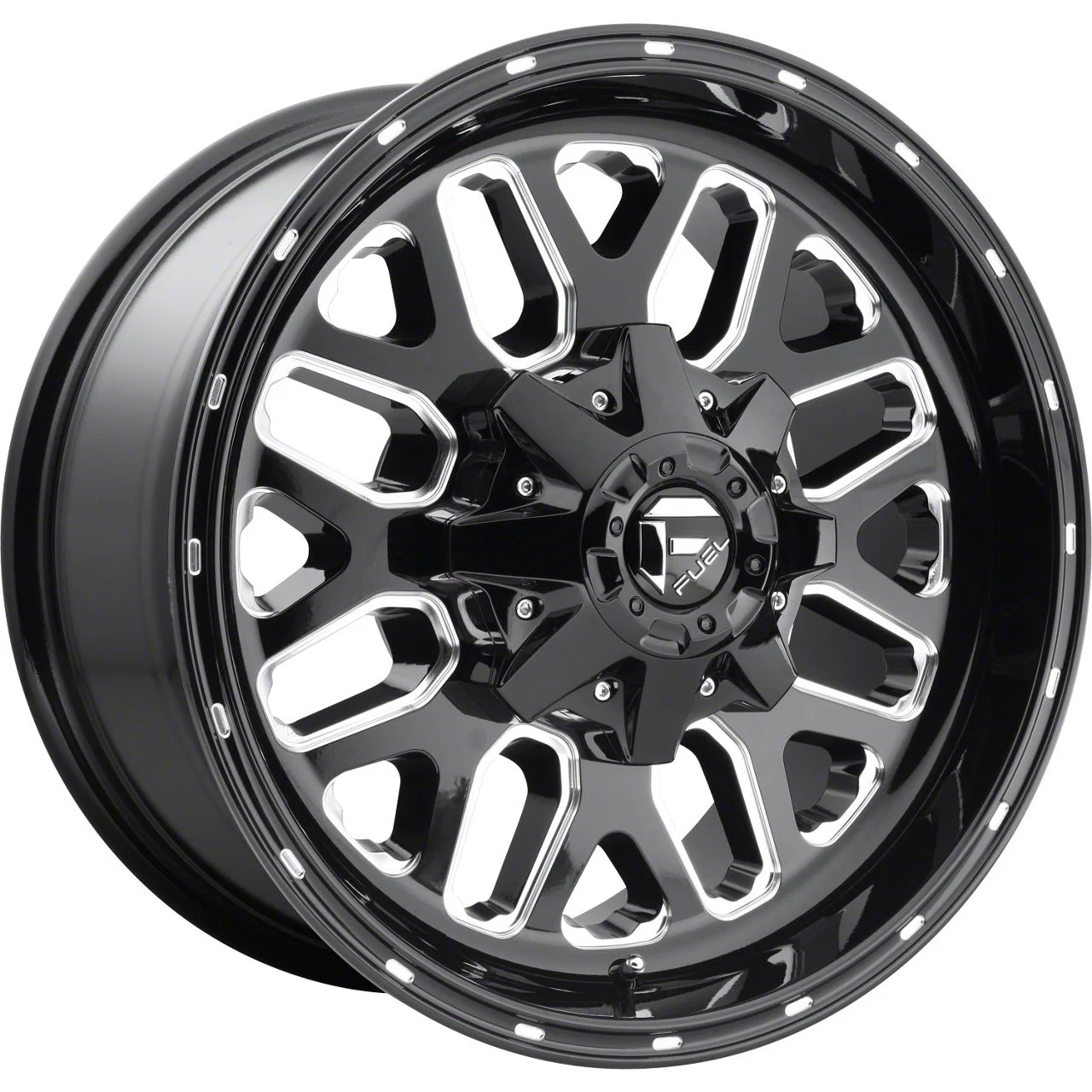 Fuel Wheels Titan Gloss Black Milled 6-Lug Wheel; 18x9; 1mm Offset (21-26 F-150)