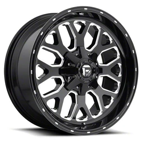 Fuel Wheels Titan Gloss Black Milled 6-Lug Wheel; 20x9; 1mm Offset (21-26 F-150)