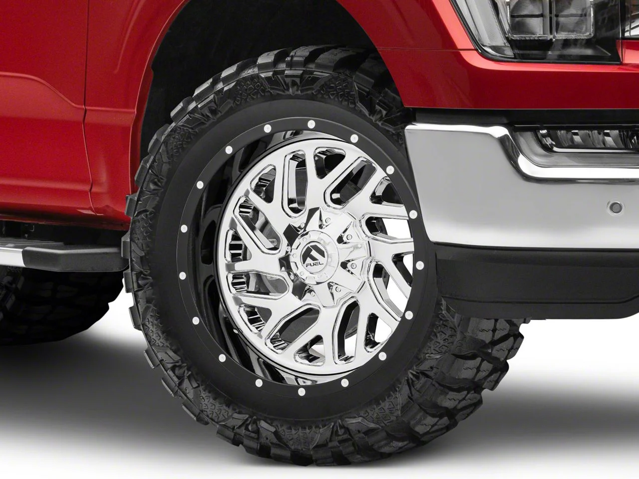 Fuel Wheels Triton Chrome with Gloss Black Lip 6-Lug Wheel; 20x10; -19mm Offset (21-26 F-150)