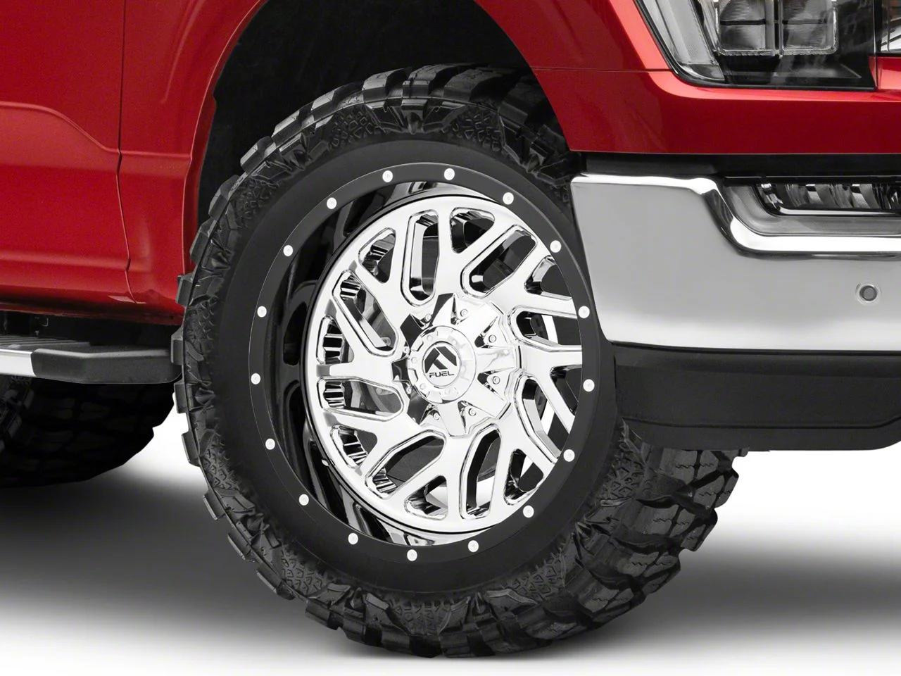 Fuel Wheels Triton Chrome with Gloss Black Lip 6-Lug Wheel; 20x12; -44mm Offset (21-26 F-150)