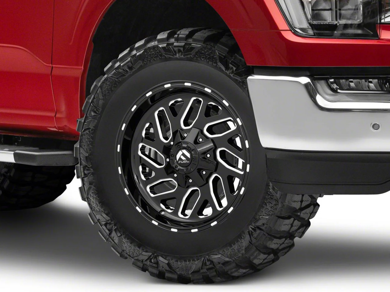 Fuel Wheels Triton Gloss Black Milled 6-Lug Wheel; 18x9; 1mm Offset (21-26 F-150)