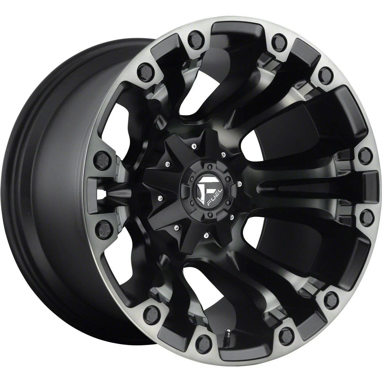 Fuel Wheels Vapor Matte Black Machined 6-Lug Wheel; 20x12; -44mm Offset (21-26 F-150)