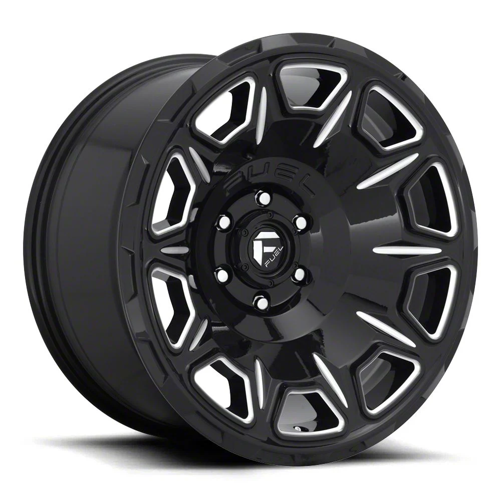 Fuel Wheels Vengeance Gloss Black Milled 6-Lug Wheel; 17x9; -12mm Offset (21-26 F-150)