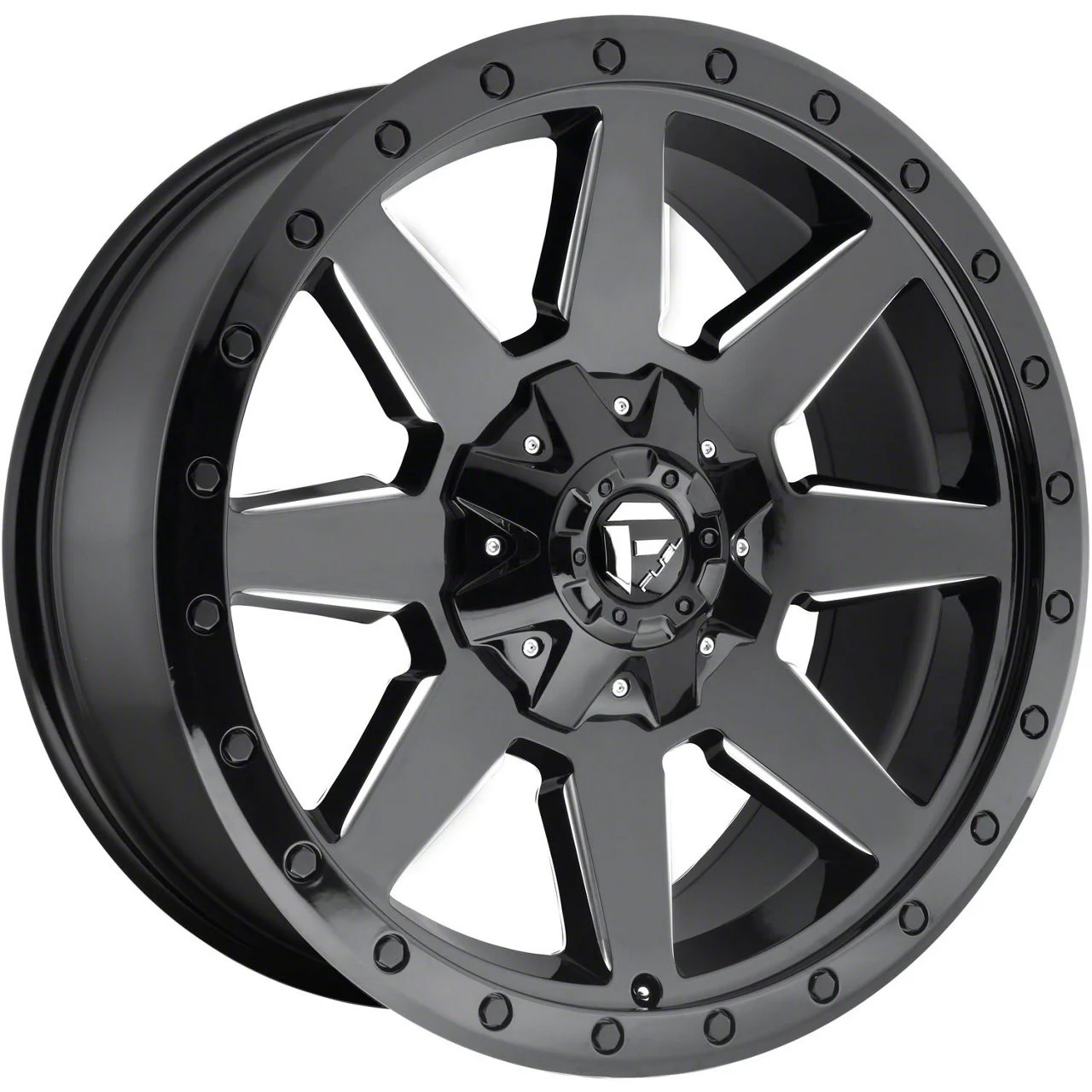 Fuel Wheels Wildcat Gloss Black Milled 6-Lug Wheel; 17x9; 1mm Offset (21-26 F-150)