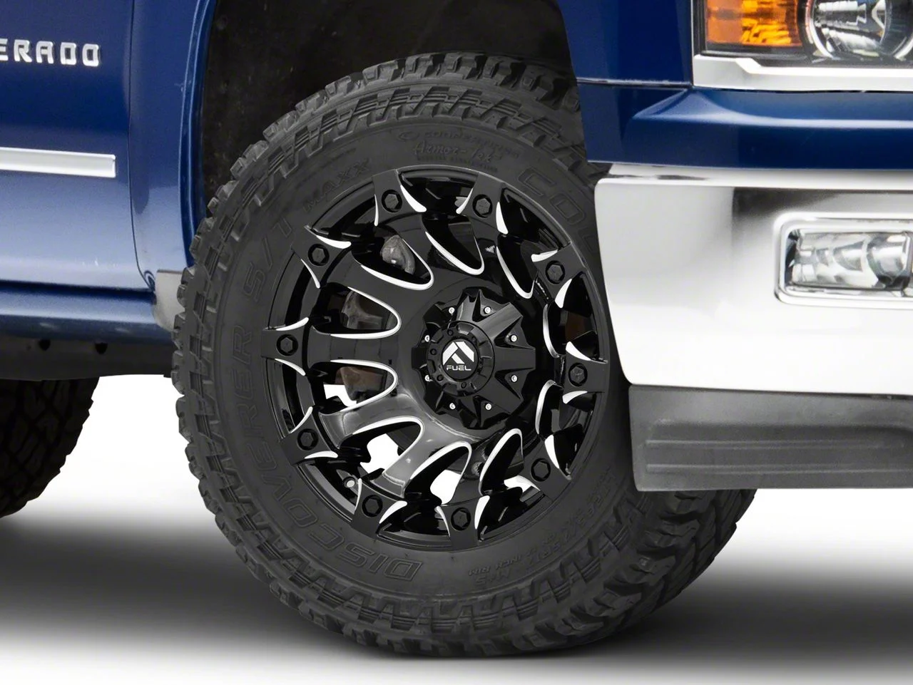 Fuel Wheels Battle Axe Gloss Black Milled 6-Lug Wheel; 20x12; -44mm Offset (14-18 Silverado 1500)