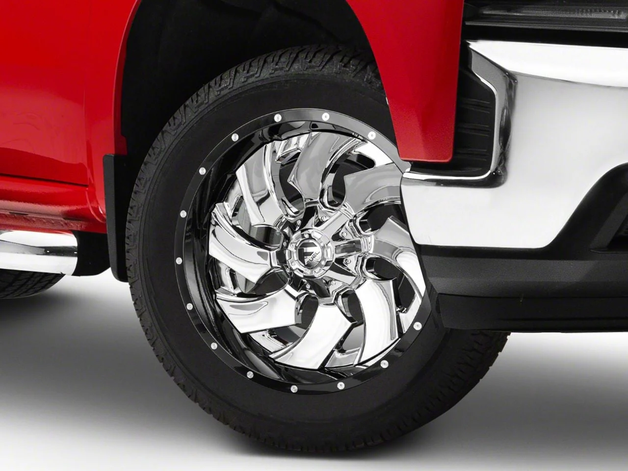 Fuel Wheels Cleaver Chrome with Gloss Black 6-Lug Wheel; 22x10; -13mm Offset (19-26 Silverado 1500)