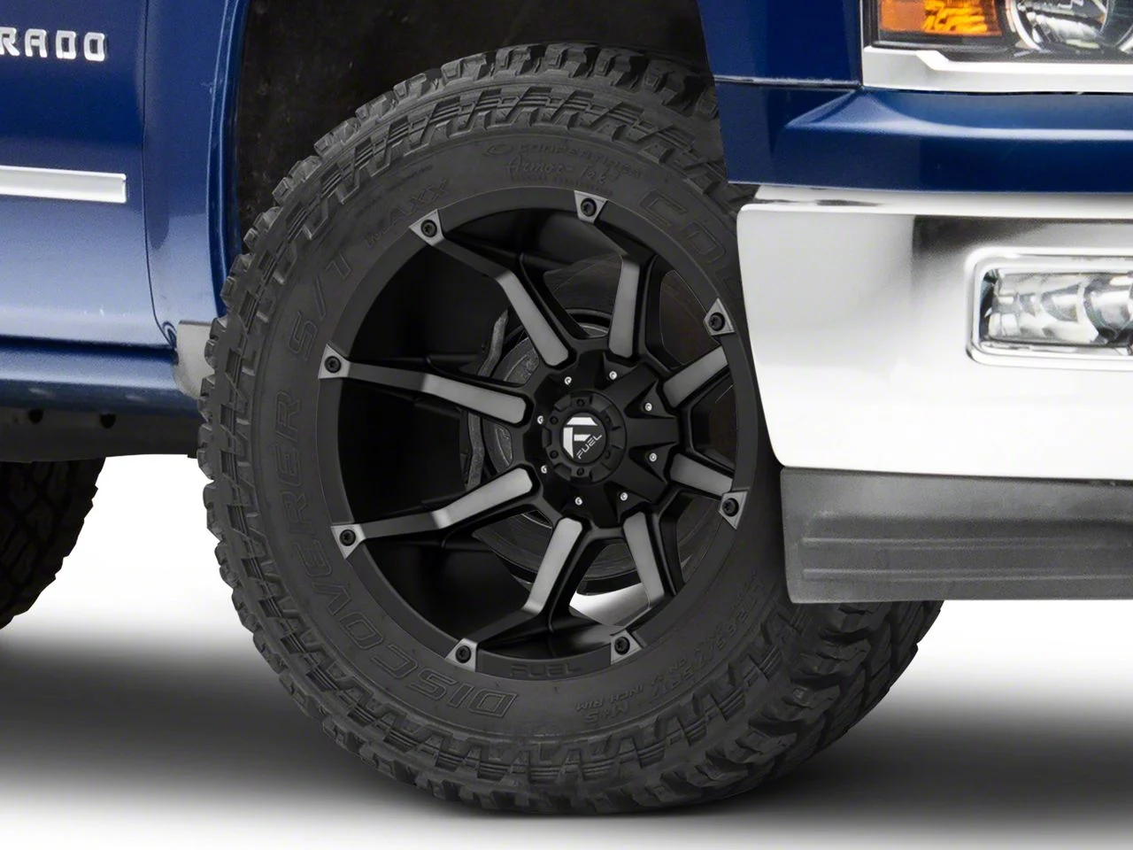 Fuel Wheels Coupler Matte Black Machined 6-Lug Wheel; 20x12; -44mm Offset (14-18 Silverado 1500)