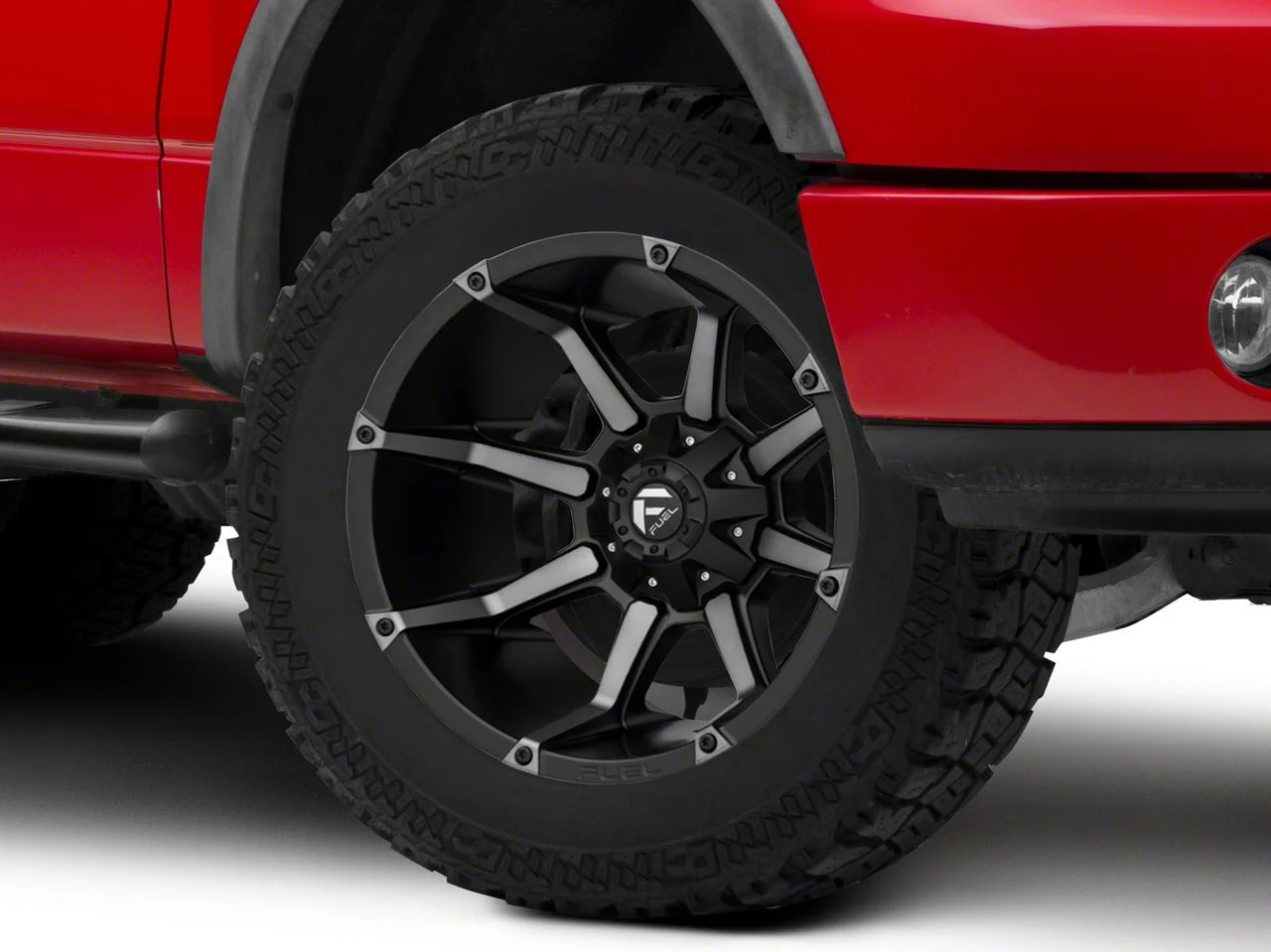 Fuel Wheels Coupler Matte Black Machined 6-Lug Wheel; 20x12; -44mm Offset (04-08 F-150)